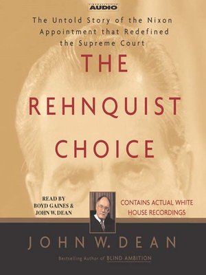 cover image of The Rehnquist Choice